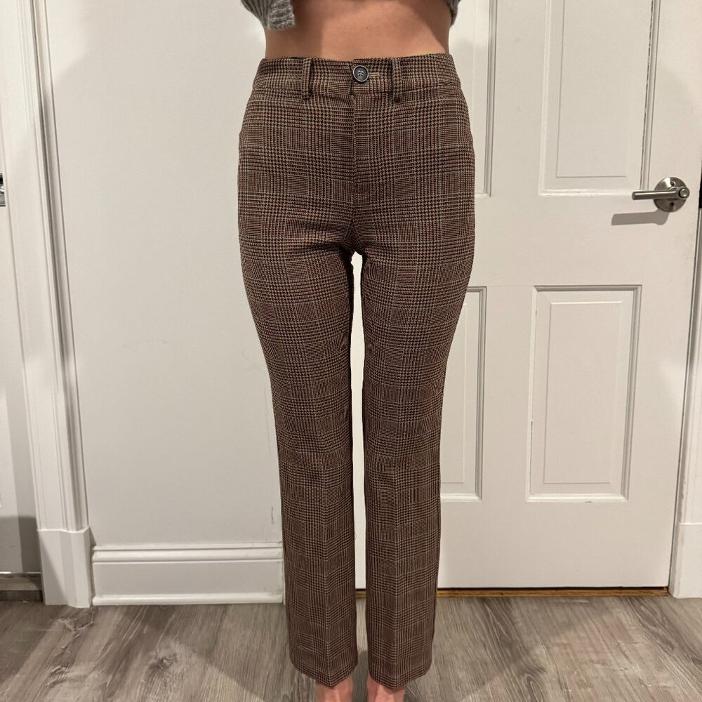 Paige Plaid High Waisted Trousers